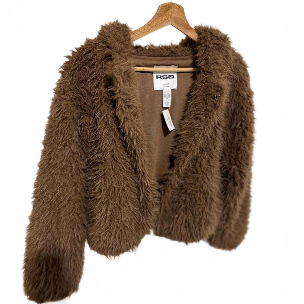 ASQ Brown Faux Fur Hooded Jacket